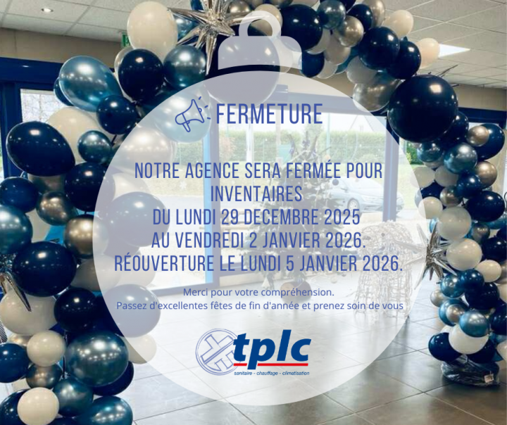 Fermeture pour inventaires